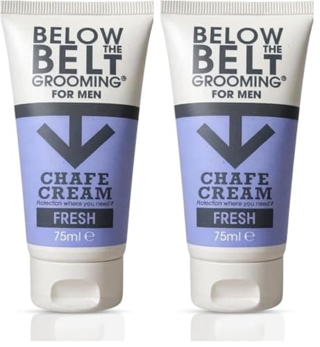Image of Below The Belt Men’s Anti Chafing Cream, Daily Relief for Thighs and Groin with Fresh Cooling Scent – 75 ml (Pack of 2)
