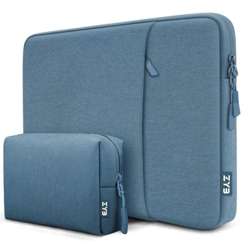 Image of ZYB Laptop Sleeve 14 Inch, Waterproof Shockproof 14 Inch Laptop Case for 14" Notebook Lenovo Thinkpad IdeaPad, MacBook Air 15.3 2026-2023 M5 M4 M3 M2, 14" HP Dell Acer Chromebook-Haze Blue