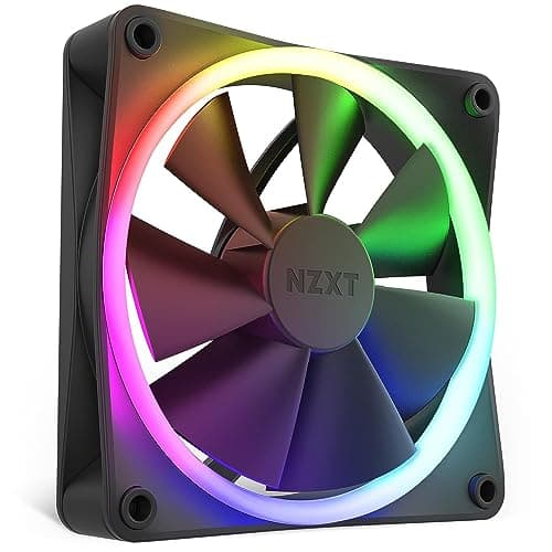 Image of NZXT F120 RGB Fans - RF-R12SF-B1 - Advanced RGB Lighting Customization - Whisper Quiet Cooling - Single (RGB Fan & Controller REQUIRED & NOT INCLUDED) - 120mm Fan - Black