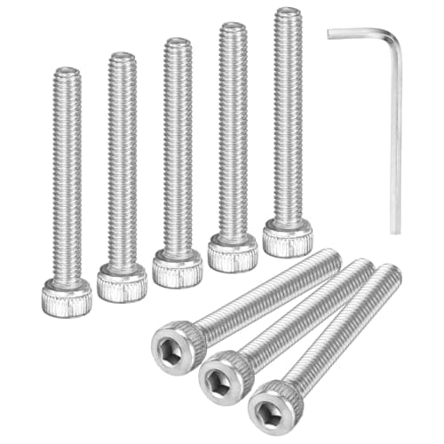 Image of M METERXITY 30-Pack M4 x 30mm Socket Head Cap Screws, 304 Stainless Steel Hex Machine Bolts, Allen Socket Drive Screw with Hex Wrench for Repair/DIY, Fully Threaded Fasteners Kit [Silver]