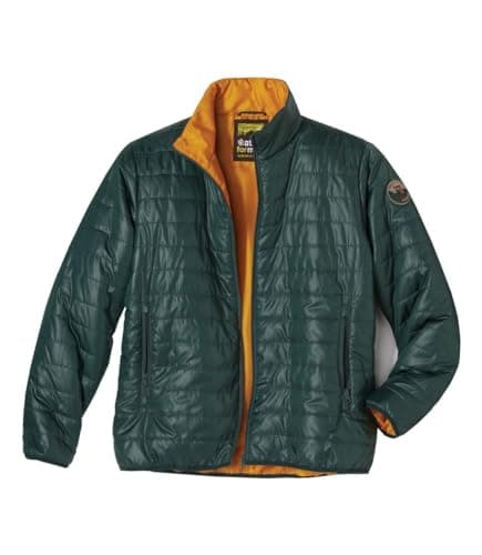 Image of ATLAS FOR MEN Puffer Jacket - Mens Down Jacket - Water Repellent, Lightweight, Packable Outdoor Coat - Full Zip Through - UK Sizes S to 4XL - Duck Green