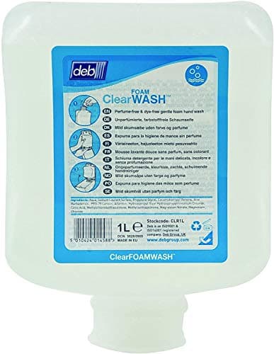 Image of 2 x 1 Litre Refill DEB REFRESH CLEAR FOAM WASH WASHROOM foaming hand cleaner