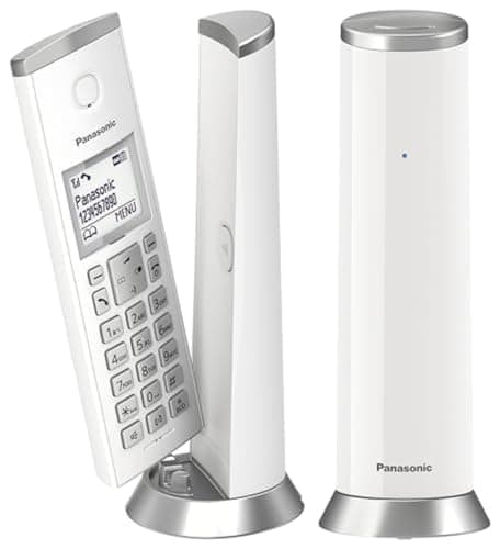 Image of Panasonic KX-TGK222 Designer Cordless Phone, with answerphone, call blocker and do not disturb mode - White