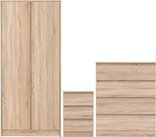 Image of Seconique Malvern Trio Set in Sonoma Oak Effect