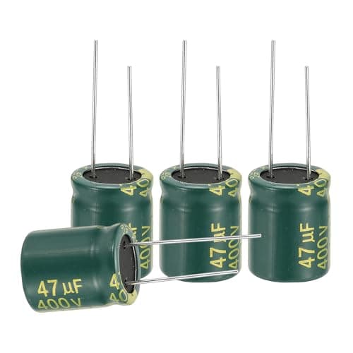 Image of sourcing map 6Pcs Electrolytic Capacitor High Frequency 47UF 400V with Aluminum Radial Leads 16 x 21mm High Ripple Current Low Impedance