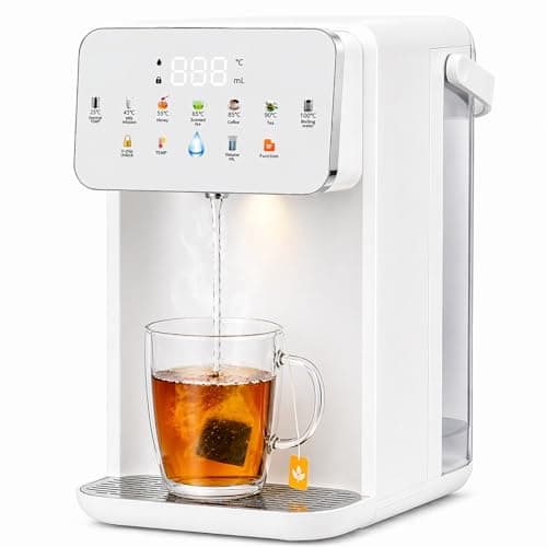Image of 3.5L Instant Hot Water Dispenser, 6 Temp Settings & 8 Cup Sizes, 3-Second Rapid Heat, Quiet Operation, LED Touchscreen & Night Light, for Tea, Coffee & Kitchen (White)