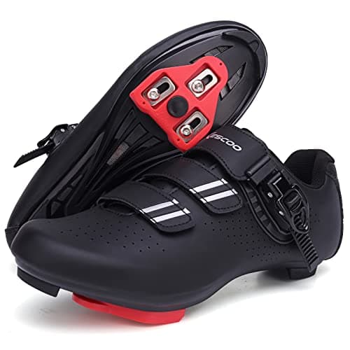Image of Cycling Shoes for Men Women Compatible with Peloton Bike Shimano SPD & Look ARC Delta for Indoor Spin Cycle Road Bike Shoes with Delta Cleats Pre-Installed, Black 11