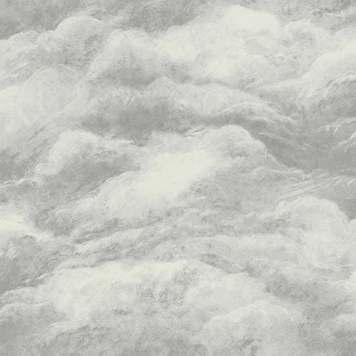 Image of Cloud Weave Silver Grey Wallpaper - Luxury Heavyweight Vinyl - Modern Contemporary Feature Wall