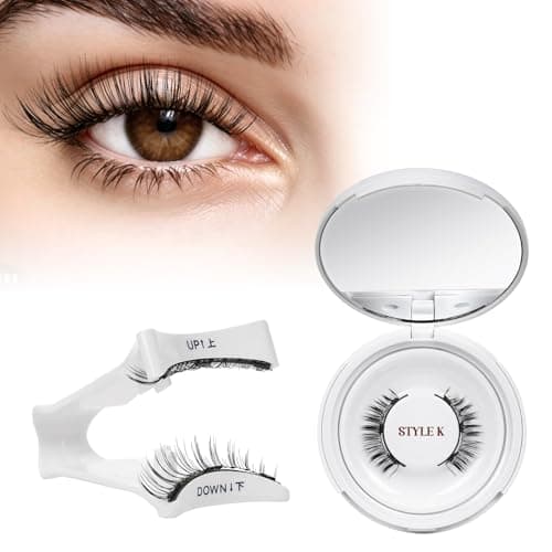 Image of QUEWEL Magnetic-Eyelashes Natural Look, 1 Pair Reusable Magnetic-Lashes Kit with Applicator, No Glue Needed Eyelashes Magnetics, Easy to Wear with Instructions(K8)