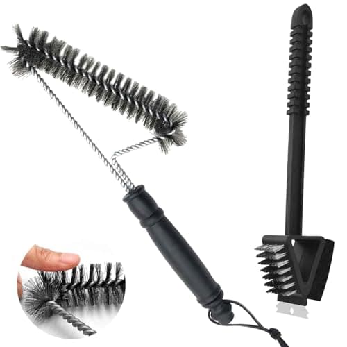 Image of Wjyzzzh BBQ Cleaner, BBQ Cleaning Brush, Grill brush, BBQ Cleaning Wire Brush, 2 PCS Stainless Steel BBQ wire brush for grill, bbq accessories, Suitable for all kinds of grills, BBQ Oven Cleaner