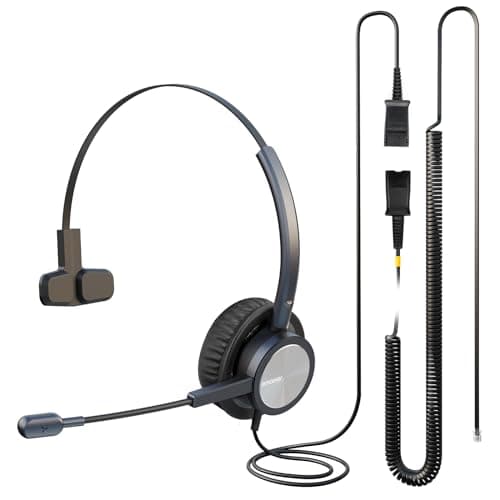 Image of EMAIKER Wired Landline Desk Phone Headset, One Ear Office Telephone Headset with RJ9 Jack Works for Cisco CP-7841 7931G 7940 7941G 7942G 7945G 7960 7961G 7962G 7965G 7970 8841 8851 8961 and more