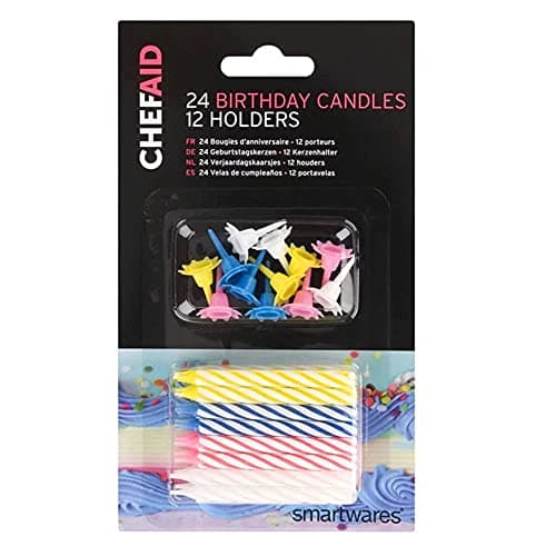 Image of Chef Aid Birthday Candles (Pack of 24) (One Size) (Multicoloured)