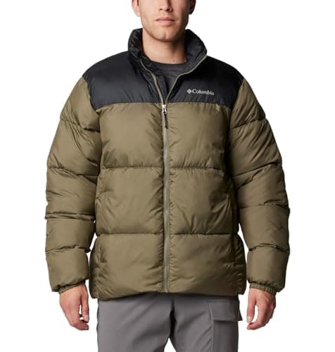 Image of Columbia Men's Puffect III Jacket, Stone Green/Black, Small