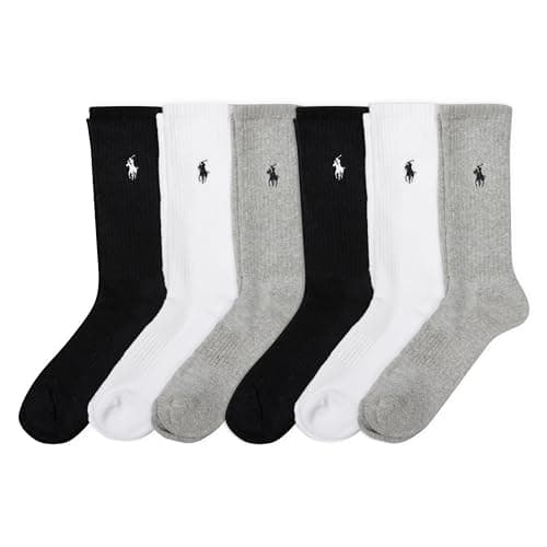 Image of POLO RALPH LAUREN Women's Cushion Crew, Gray Assorted, 3.5-9 UK