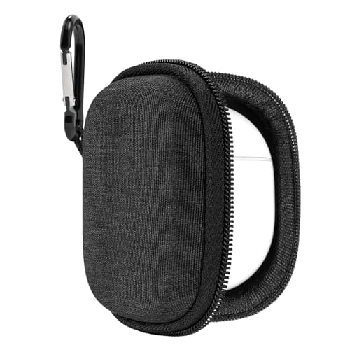 Image of Geekria Shield Earbuds Case Compatible with Google Pixel Buds 2A/2 True Wireless Earbuds, Replacement Hard Shell Travel Carrying Bag with Carabiner Clip (Grey)