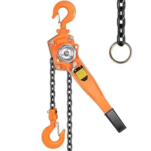 Image of SPECSTAR Lever Chain Hoist 1500kg Capacity with 3m Chain and 2 Heavy Duty Hooks Manual Come Along Lifting System for Warehouse Building Automotive Machinery Equipment