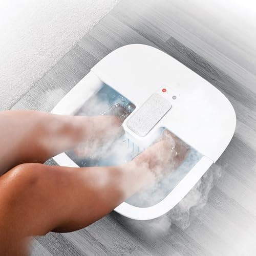 Image of Sharper Image Soothing Foot Massager Heated Bubble Home Spa Massaging Soak Bath