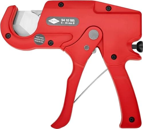 Image of KNIPEX Pipe Cutter for Plastic Conduit Pipes (Electrical Installation Work) 185 mm, 94 10 185
