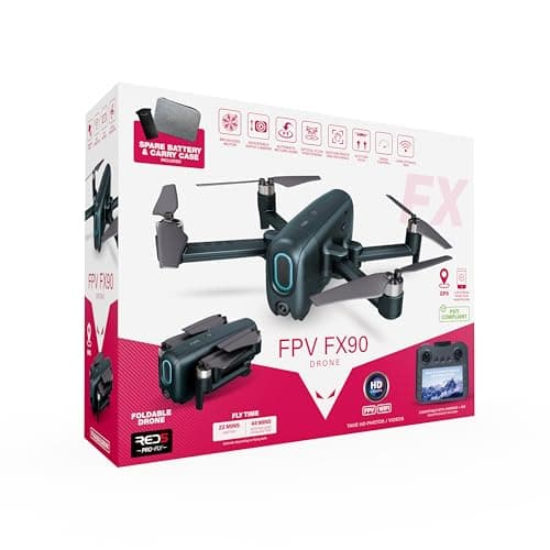 Image of RED5 FX90 720p HD FPV Wi-Fi Secure PSTI Foldable Remote Control Quadcopter Drone
