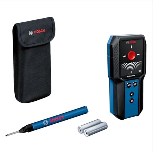 Image of Bosch Professional Wall Scanner GMS 120-27 (2xAA Batteries, Marker Pen, max. Detection Depth Non-Magnetic Metal/Magnetic Metal/Live-Wire/Wood: 120/100/50/30 mm, Pouch)