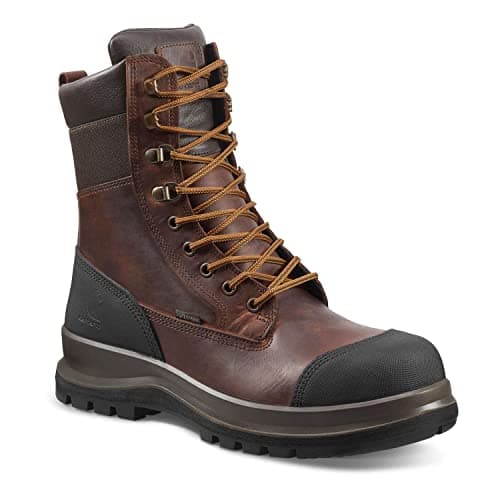 Image of Carhartt Men's Detroit Rugged Flex® Waterproof S3 8 Inch Safety Boot, Dark Brown, 46