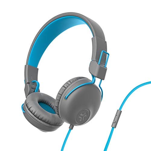 Image of JLab Studio Headphones Wired with C3 Crystal Clear Clarity Sound, Ultra-Plush Faux Leather and Cloud Foam Cushions, On-Ear Wired Headphones, Grey