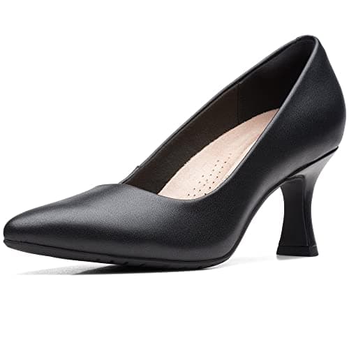 Image of Clarks Women's Kataleyna Gem Pump, Black Leather, 6 UK