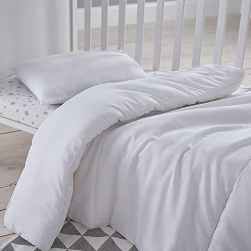 Image of Silentnight Safe Nights Toddler 4.5 Tog Duvet & Pillow Bed Set - Junior Duvet Cot Bed Quilt and Pillow Set - Machine Washable Anti Allergy Kids Bedding