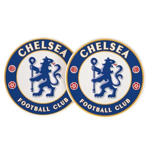 Image of Desert Cactus Chelsea FC Car Cup Coaster London Blue Lions Football Soccer Absorbent Sandstone Car Cup Coasters Set of 2 Licensed Product (Car Coaster A)