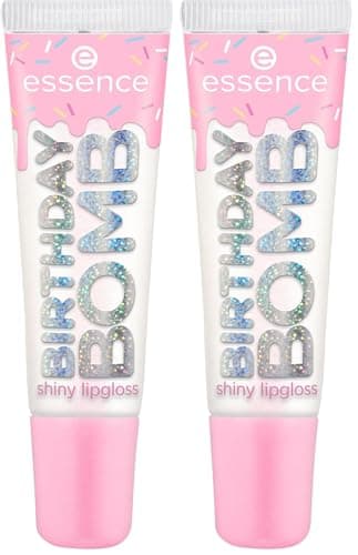Image of Essence Cosmetics BIRTHDAY BOMB shiny lipgloss, natural, shiny, dewy, shimmery (10ml) (Pack of 2)