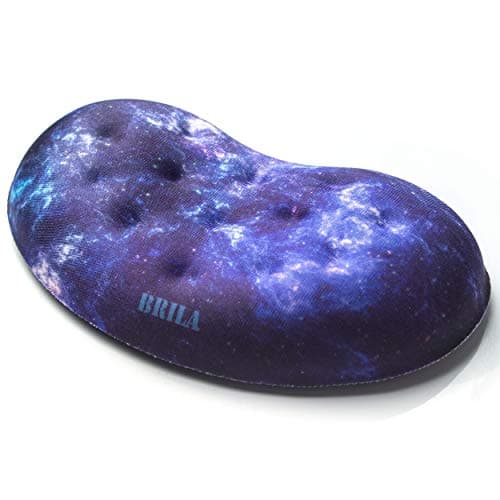 Image of BRILA Ergonomic Memory Foam Mouse Wrist Rest Support Pad Cushion for Computer, Laptop, Office Work, PC Gaming - Massage Holes Design - Wrist Pain Relief (Nebula Mouse Wrist Rest)