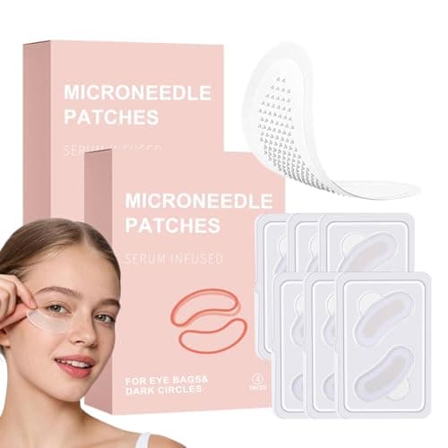 Image of 8PCS Dissolving Microneedle Eye Patches, Micro Needle Patches for Dark Circles & Puffy Eyes, Anti Wrinkle Patches, Hydrating Gel Eyes Mask, Brightening Eyes Care