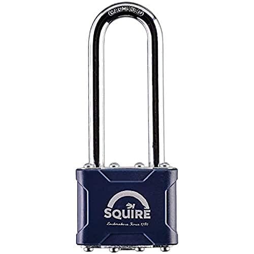 Image of Henry Squire Stronglock Laminated Long Shackle 4 Pin Double Locking Padlock, 2.5-inch Shackle Length