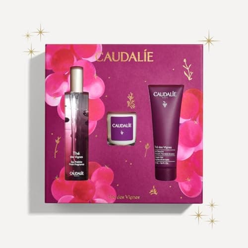 Image of Caudalie Gift Set - Thé des Vignes Fragrance 50ml + Free Candle + Free Shower Gel Thé des Vignes 50ml