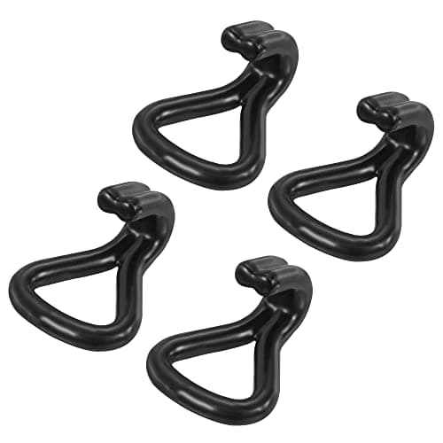 Image of sourcing map Ratchet Double J Strap Hook Load 1763 Lbs for 1" Tie Down Strap Webbing Car Truck Trailer Pack of 4 Black