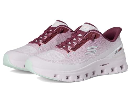 Image of Skechers Women's Arch Fit Glide-Step Pro Slip-On Sneakers, Lavender Mesh/Burgandy Trim, 8 UK