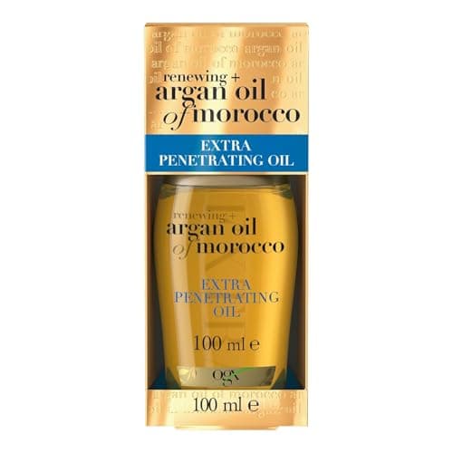 Image of OGX Argan Oil of Morocco Extra Penetrating Hair Oil for Dry and Damaged Hair, Intense Moisture, Frizz Control, and Shine Enhancer for All Hair Types, 100 ml