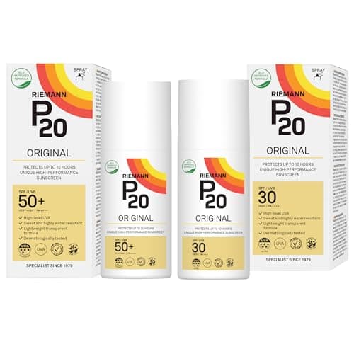Image of RIEMANN Double P20 Original SPF50 +Plus Spray 200ml + RIEMANN P20 Original SPF30 Spray, 200ml, Advanced Sunscreen Protection