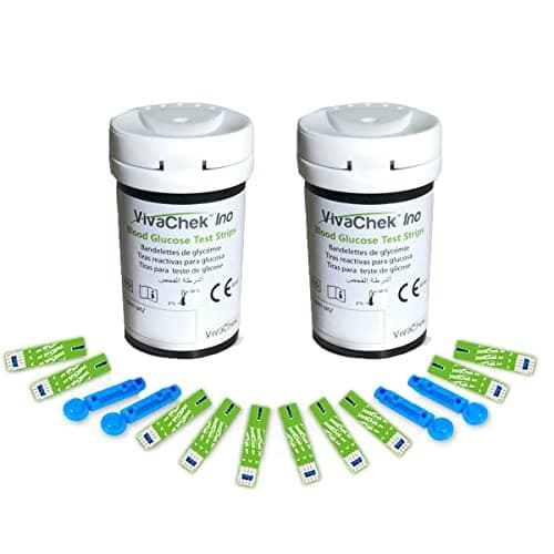 Image of VivaChek Diabetes Strips x 50 & Diabetes Lancets x 50, Auto-Code Blood Glucose Test Strips, Blood Suger Test Strips for UK Diabetics (VivaChek Ino X Only)