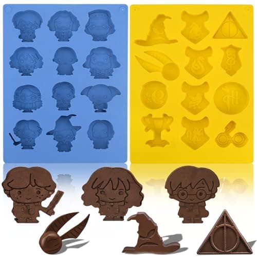 Image of behone Harry Silicone Mould Chocolates 2 Pieces Silicone Baking Mould Chocolates for Sweets, Chocolate, Sweets, Jelly, Ice Cubes