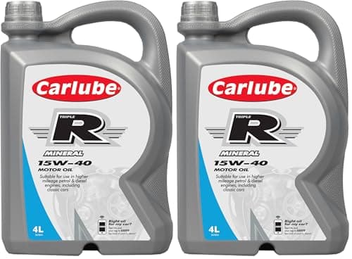 Image of Carlube Triple R 15W-40 ACEA A3/B4, API SN High Mileage Semi Synthetic Engine Oil 4L (Pack of 2)
