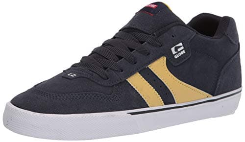 Image of Globe Mens Encore-2 Skate Shoe, Navy/Pale Yellow, 6 US
