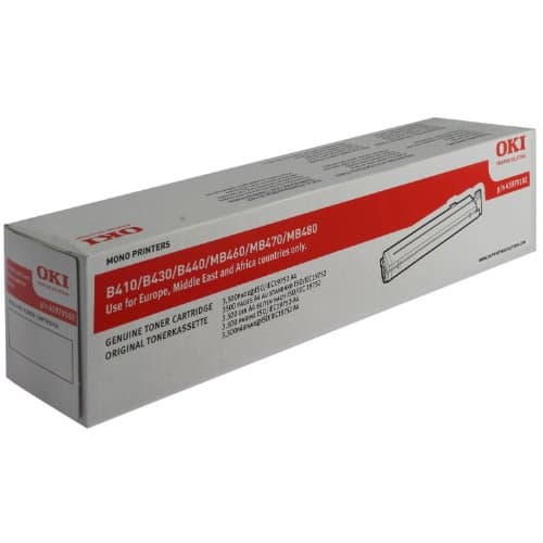 Image of OKI Laser Toner Cartridge Page Life 3500pp Black Ref 43979102