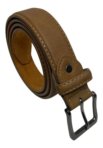 Image of SoBo LEATHER Men's Leather Belts, Choice of Colour, Up To 60'' Waist, Smart Work Belt, Trouser Belts (Tan, XXL-44-46 Waist)