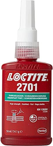 Image of LOCTITE 2701 Threadlock, Low Viscosity Adhesive for Securing Screws, High Strength Threadlocker for Metal Threads, Vibration Resistant Liquid Adhesive, 50ml