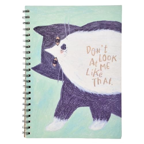 Image of Elezeal Spiral Bound Notebook with Cute Cat Design,A4 Sketchbook Notebook with Cats Cover Sketchpad Drawing Blank Paper - 40 Sheets, 8.2 x 11.2 inches, Premium Quality Paper for School, Office
