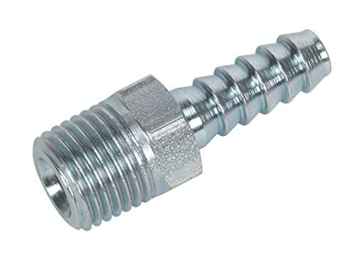 Image of Sealey AC08 Screwed Tailpiece Male 1/4BSPT - 1/4 Hose Pack of 5