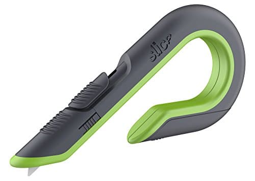 Image of Slice 10503 Auto Retractable Box Cutter Work Knife | Ceramic Blade Stays Out When In Use - Reduces Accidents And Last Up To 11x Longer Than Steel