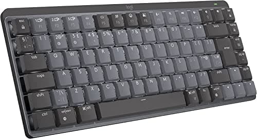 Image of Logitech MX Mechanical Mini Wireless Illuminated Keyboard, Clicky Switches, Backlit, Bluetooth, USB-C, macOS, Windows, Linux, iOS, Android, Metal - Graphite