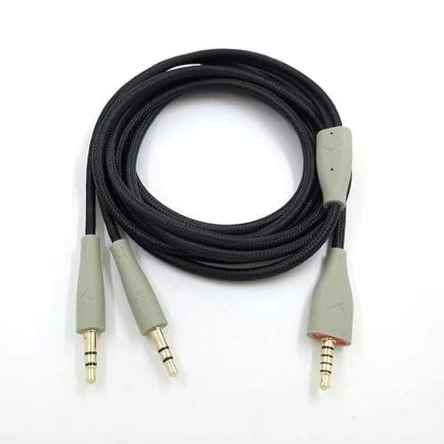 Image of Alphatec MMX100 Replacement Cable, Compatible with Beyerdynamic MMX100 gaming headset, 3.5mm Headsets Aux Cord, 6.6 Ft (2 meters), Black